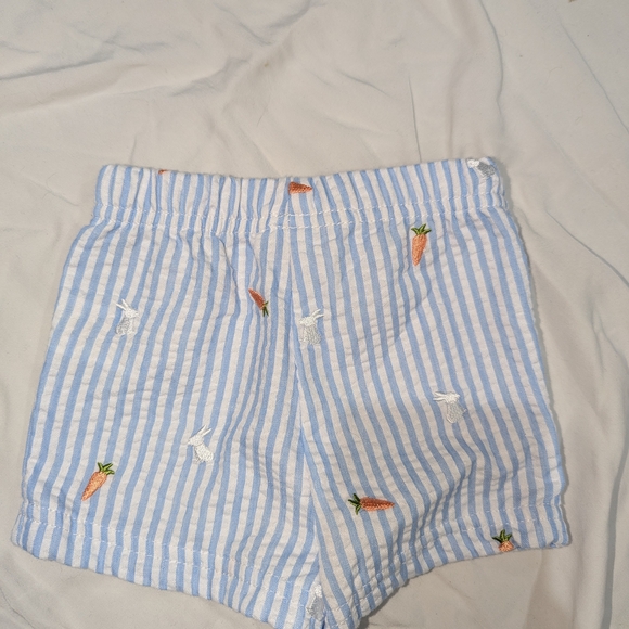 Starting Out Orange and Blue Easter Spring Bunny Infant Baby Matching Set - Picture 7 of 7